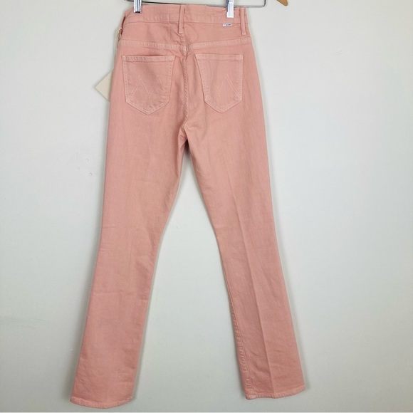 NWT Mother Insider Hover jeans in peach parfait color. Slight flare leg. Size 25 - Picture 6 of 11